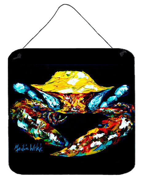 Winner Winner Black Fiddler Crab Wall or Door Hanging Prints MW1205DS66 by Caroline's Treasures