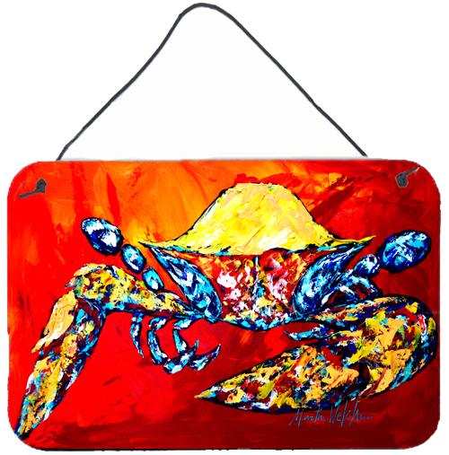 Bring it on Crab in Red Wall or Door Hanging Prints by Caroline&#39;s Treasures