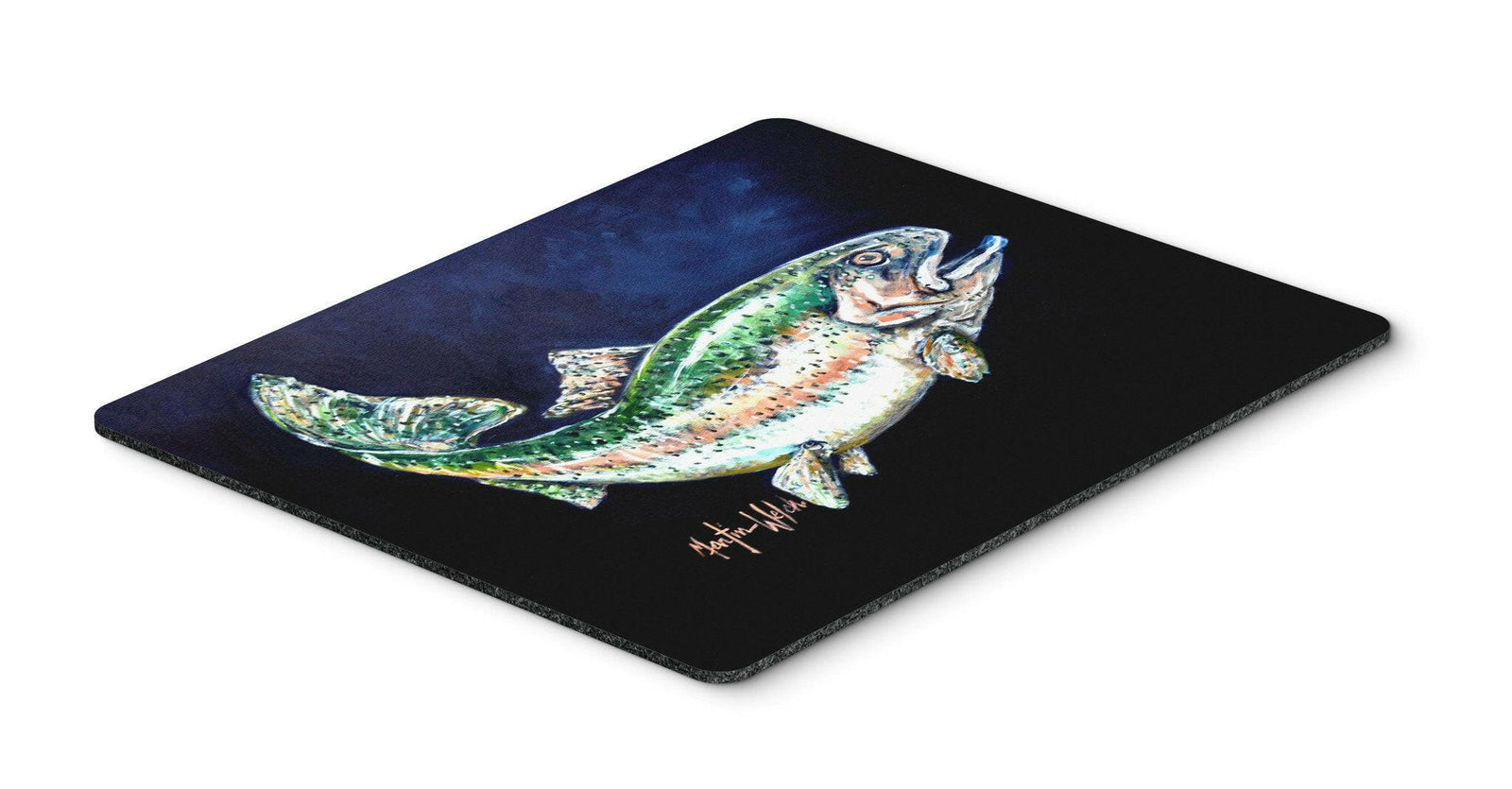 Deep Blue Rainbow Trout Mouse Pad, Hot Pad or Trivet MW1213MP by Caroline's Treasures