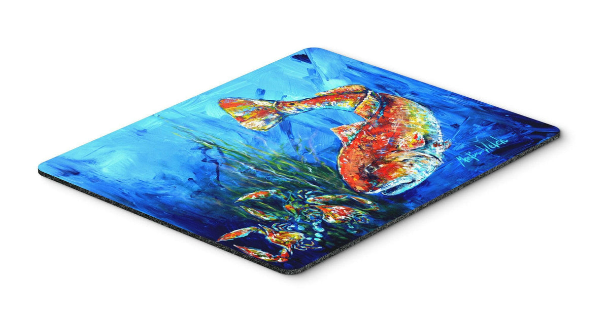 Scattered Red Fish Mouse Pad, Hot Pad or Trivet MW1214MP by Caroline&#39;s Treasures