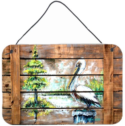 Summer by the Lake White Pelican Wall or Door Hanging Prints MW1215DS812 by Caroline&#39;s Treasures
