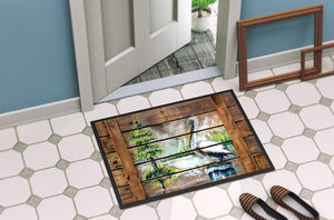 Summer by the Lake White Pelican Indoor or Outdoor Mat 24x36 MW1215JMAT - the-store.com