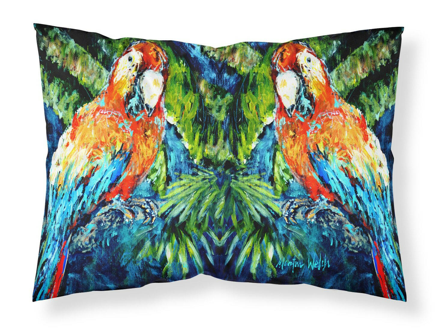 Parrots Yo Yo Mama Fabric Standard Pillowcase MW1216PILLOWCASE by Caroline's Treasures