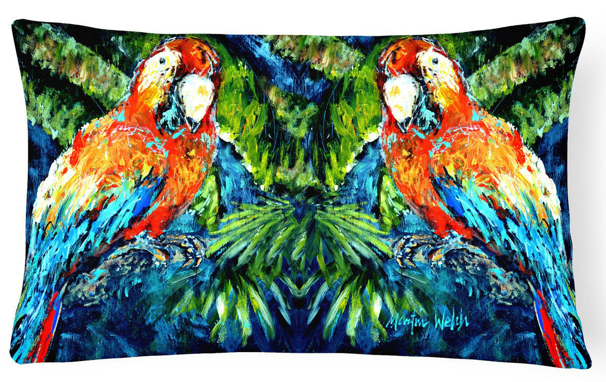 Parrots Yo Yo Mama Fabric Decorative Pillow MW1216PW1216 by Caroline&#39;s Treasures
