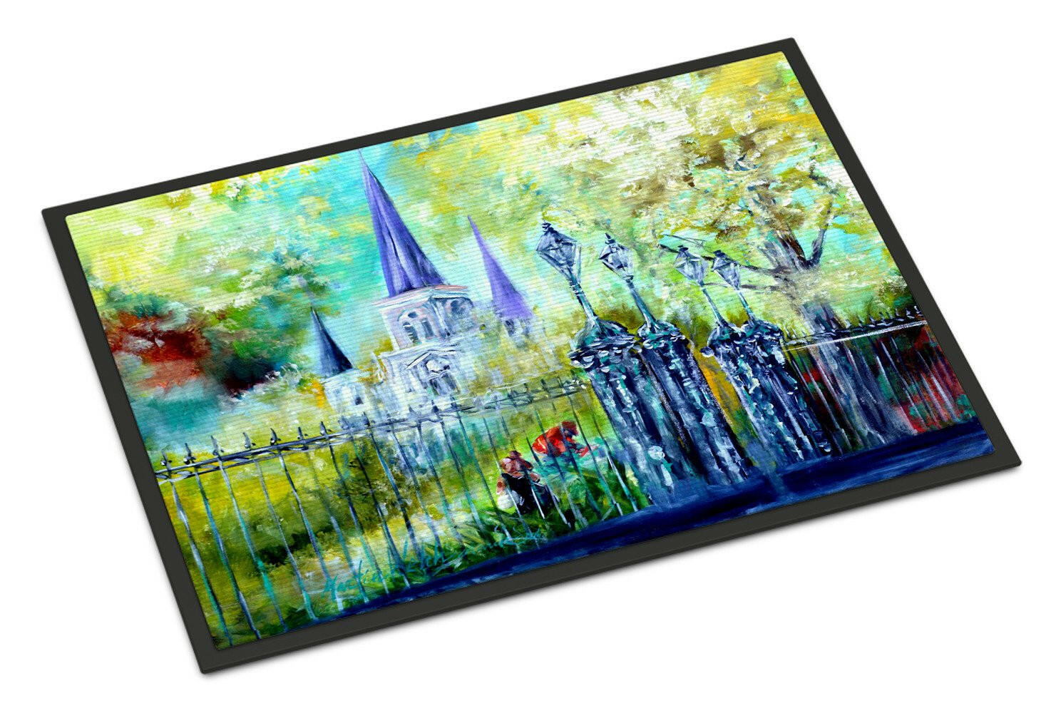 St Louis Cathedrial Across the Square Indoor or Outdoor Mat 24x36 MW1217JMAT - the-store.com