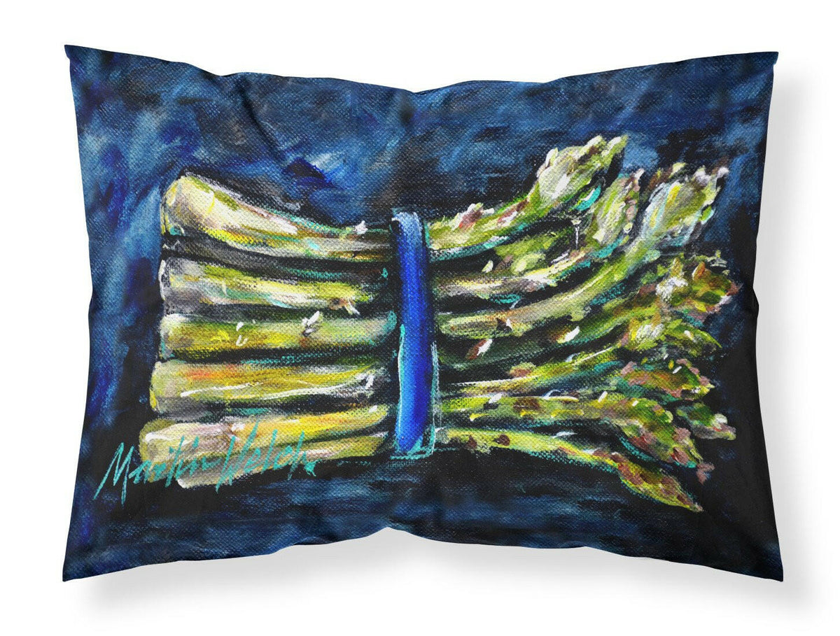 Asperagus Blew Fabric Standard Pillowcase MW1218PILLOWCASE by Caroline&#39;s Treasures