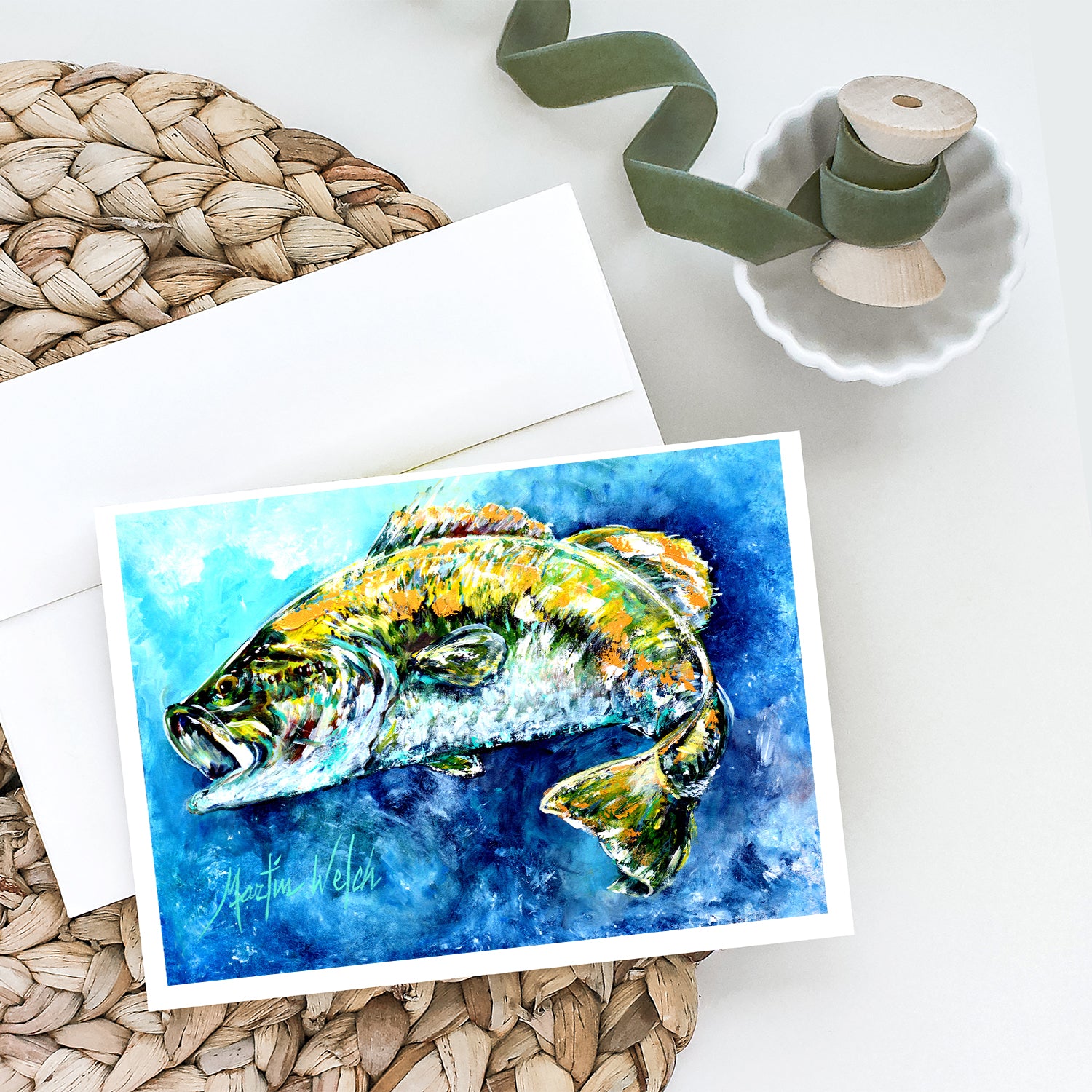 Buy this Bobby the Best Bass Greeting Cards Pack of 8