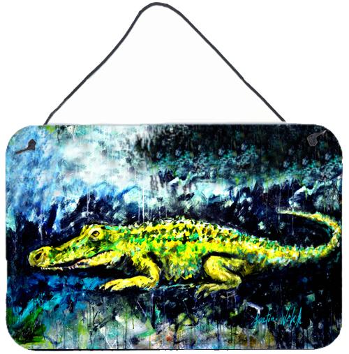 Sneaky Alligator Wall or Door Hanging Prints MW1233DS812 by Caroline's Treasures