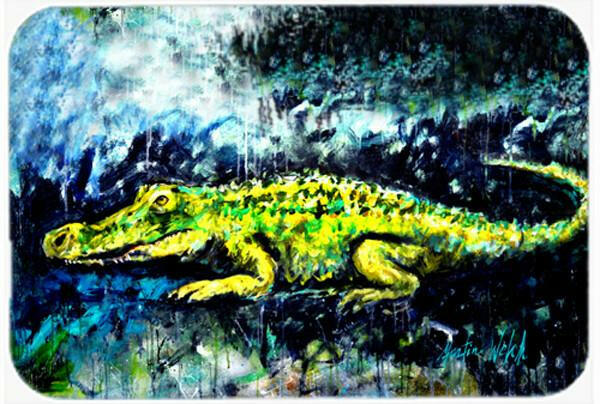 Sneaky Alligator Glass Cutting Board Large MW1233LCB by Caroline&#39;s Treasures