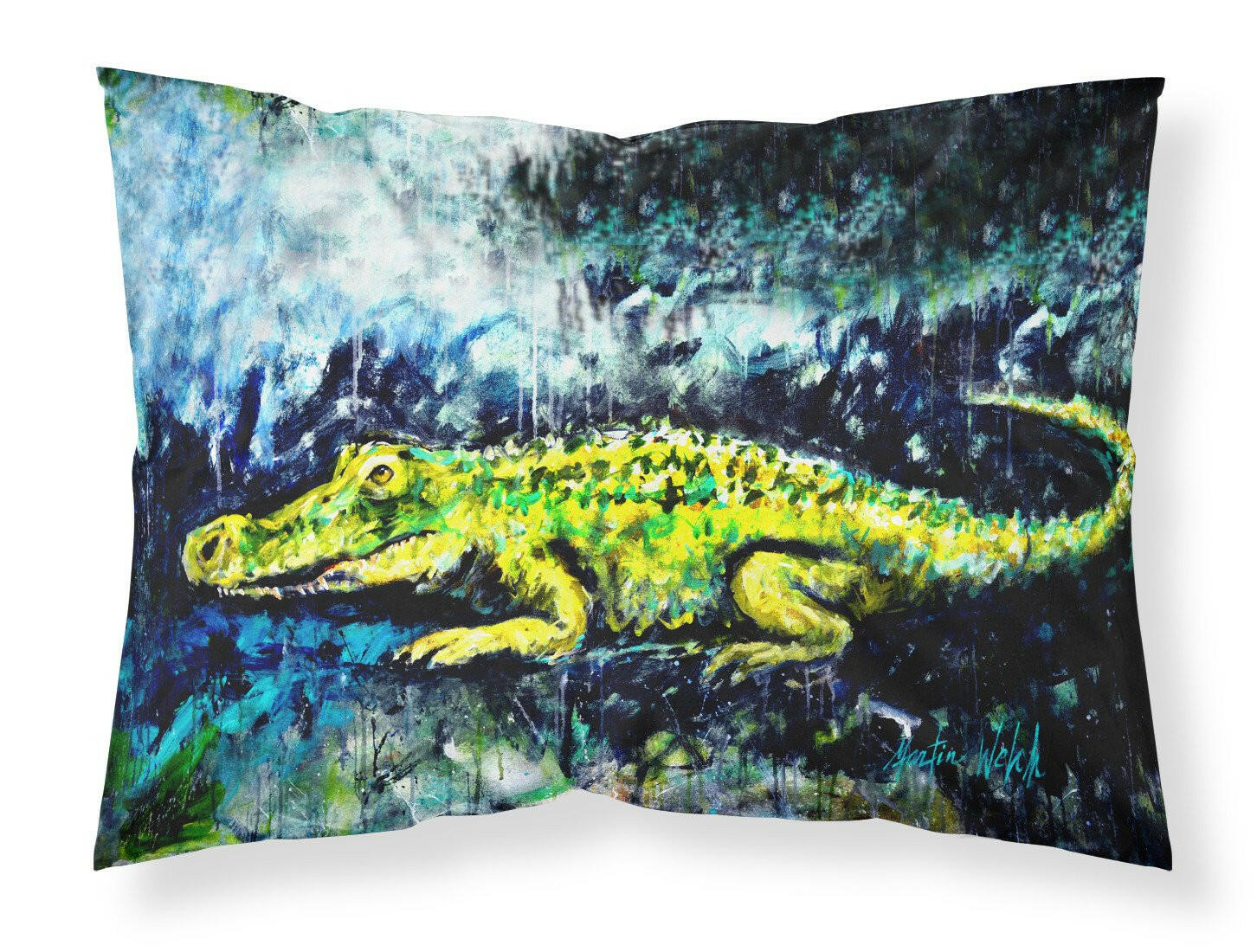 Sneaky Alligator Fabric Standard Pillowcase MW1233PILLOWCASE by Caroline's Treasures
