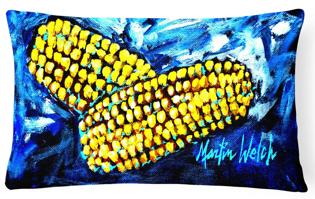 Two Corn Please Fabric Decorative Pillow MW1235PW1216 by Caroline&#39;s Treasures