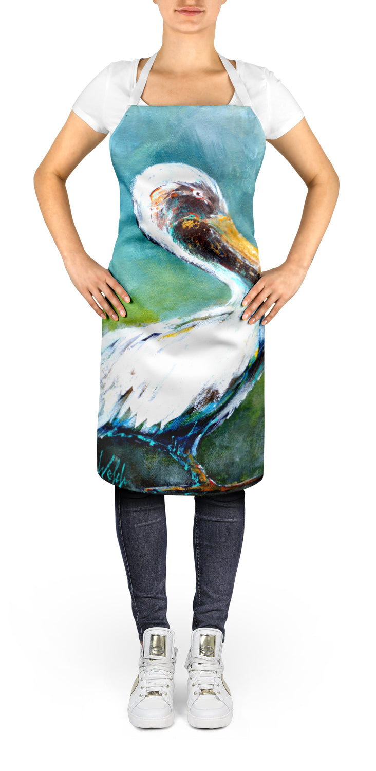 Caroline's Treasures Blue Stand Pelican Apron – Artist-Designed Kitchen, BBQ & Craft Apron MW1245APRON