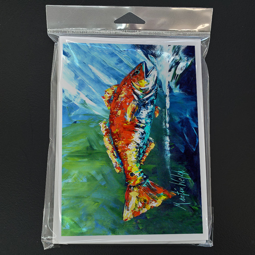 Break Through Red Fish Greeting Cards Pack of 8