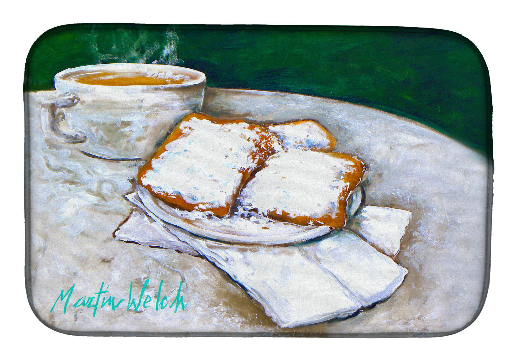 Breakfast Delight Beignets Dish Drying Mat MW1271DDM  the-store.com.