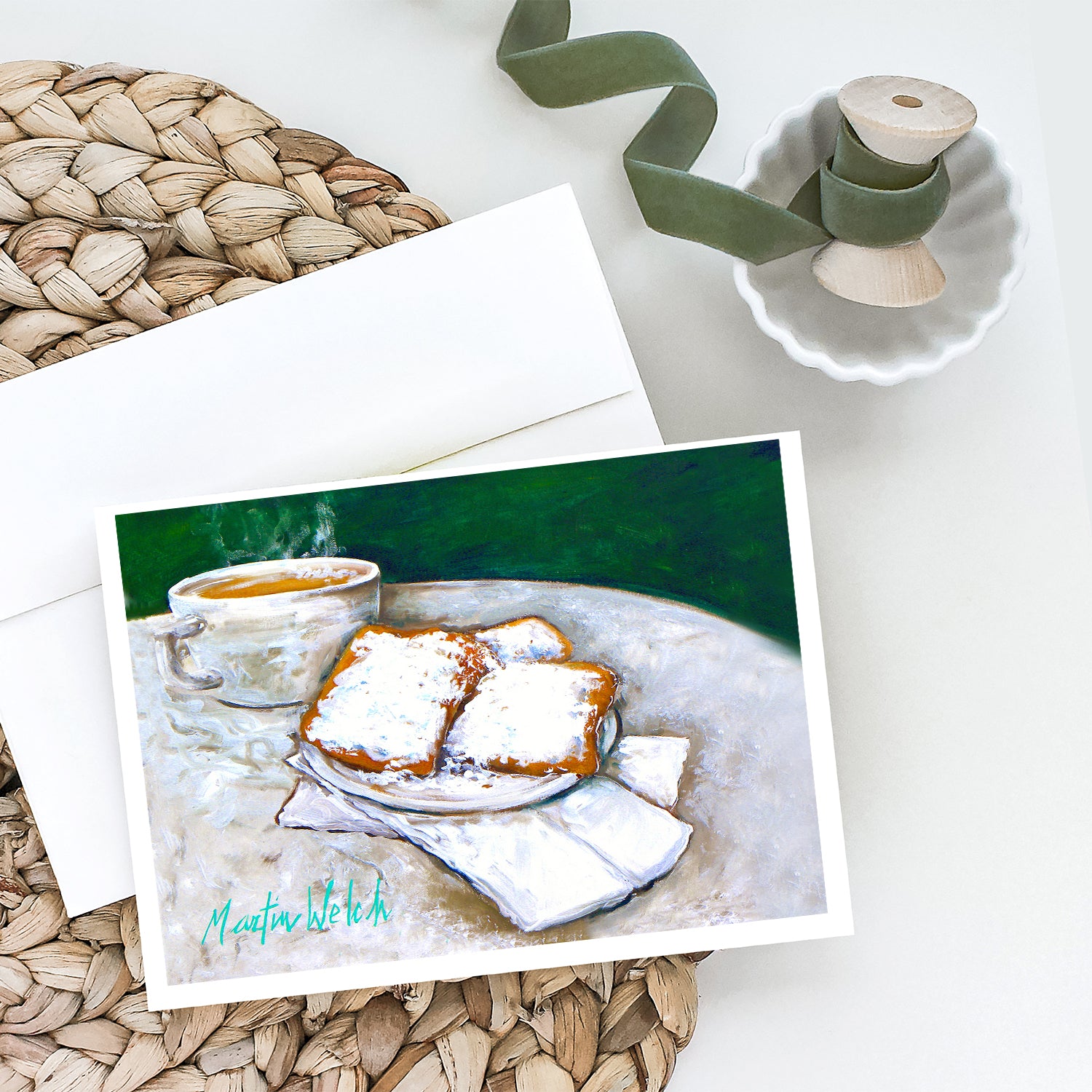 Breakfast Delight Beignets Greeting Cards Pack of 8