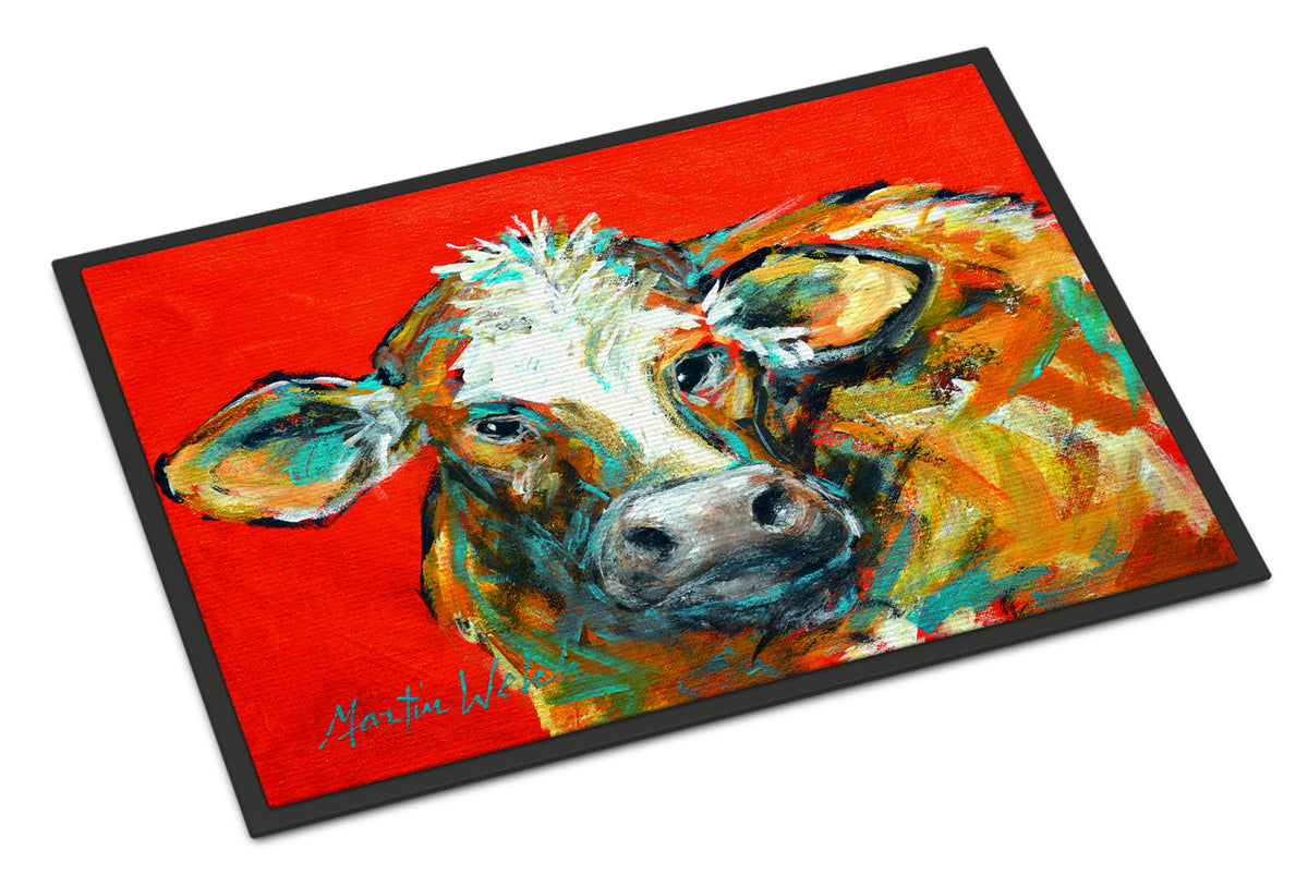 Caught Red Handed Cow Indoor or Outdoor Mat 18x27 MW1272MAT - the-store.com