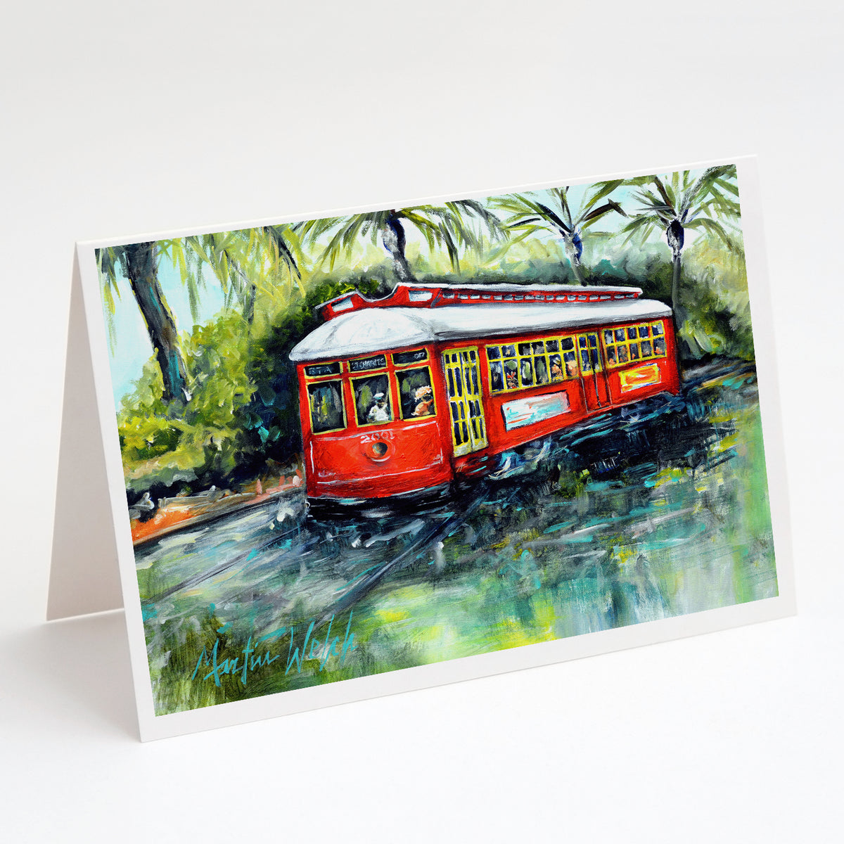 Buy this Little Red Street Car Greeting Cards Pack of 8
