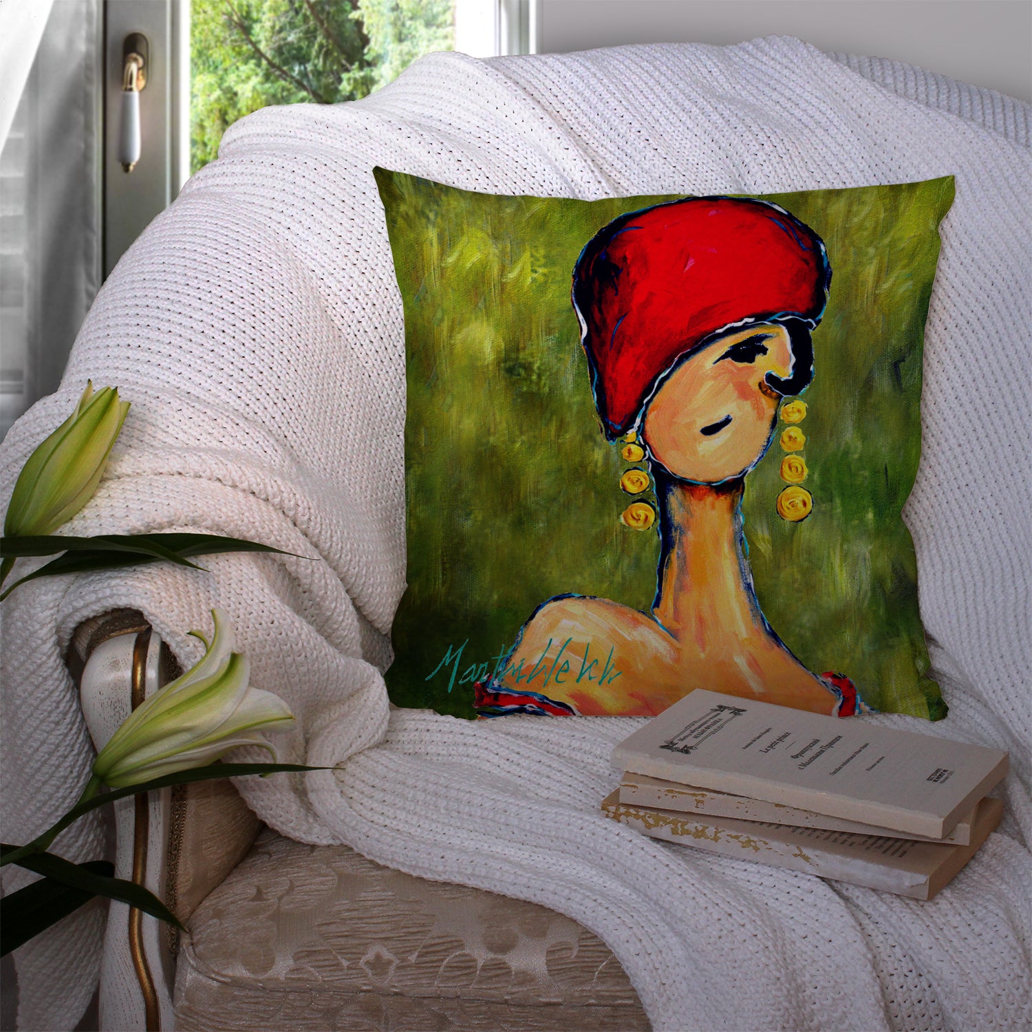 Lady Aziline Fabric Decorative Pillow MW1301PW1414 - the-store.com
