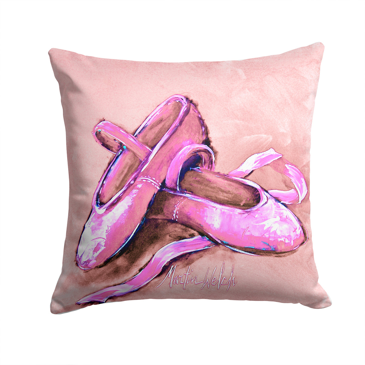 Ballet Shoes Pink Fabric Decorative Pillow MW1305PW1414 - the-store.com