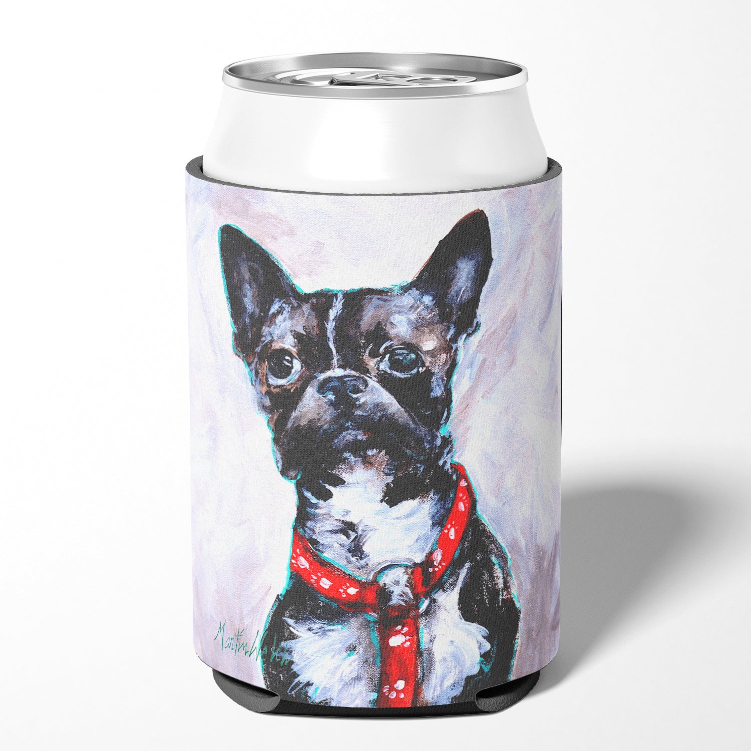 Boston Terrier Brindle Ziggy Can or Bottle Hugger MW1312CC  the-store.com.