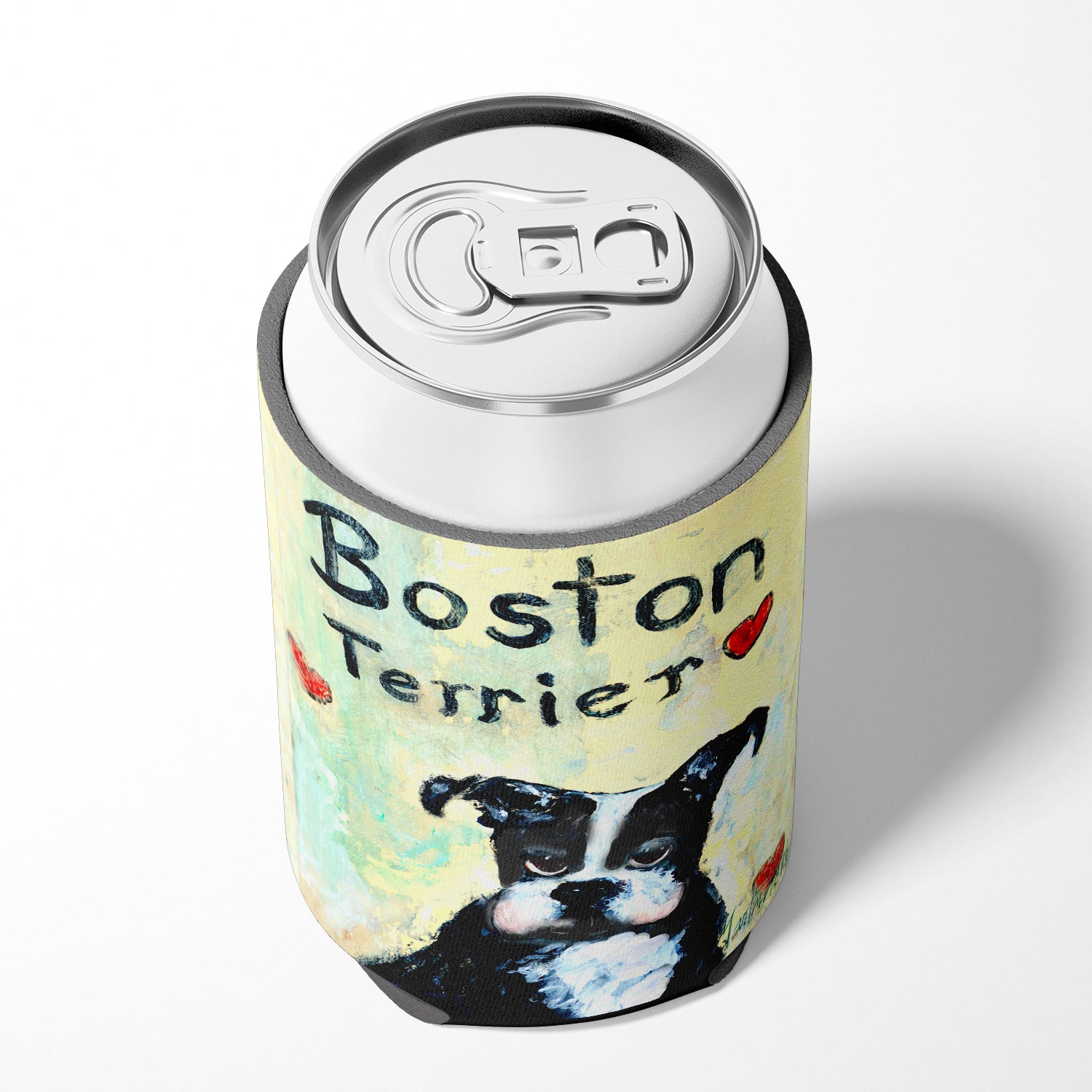 Boston Terrier Where's my Bibb Can or Bottle Hugger MW1316CC