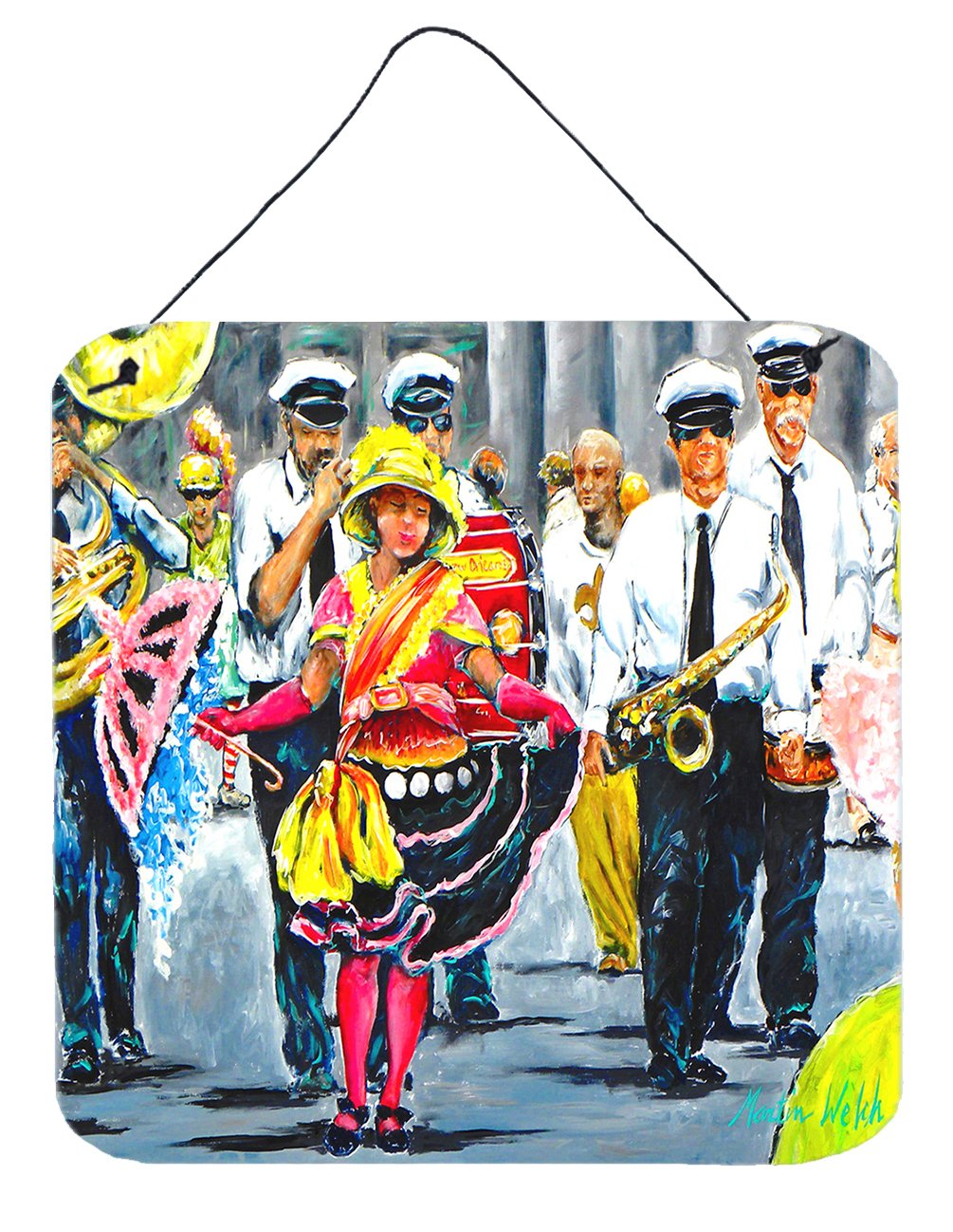 Mardi Gras Dancin&#39; in the Street Wall or Door Hanging Prints MW1324DS66 by Caroline&#39;s Treasures