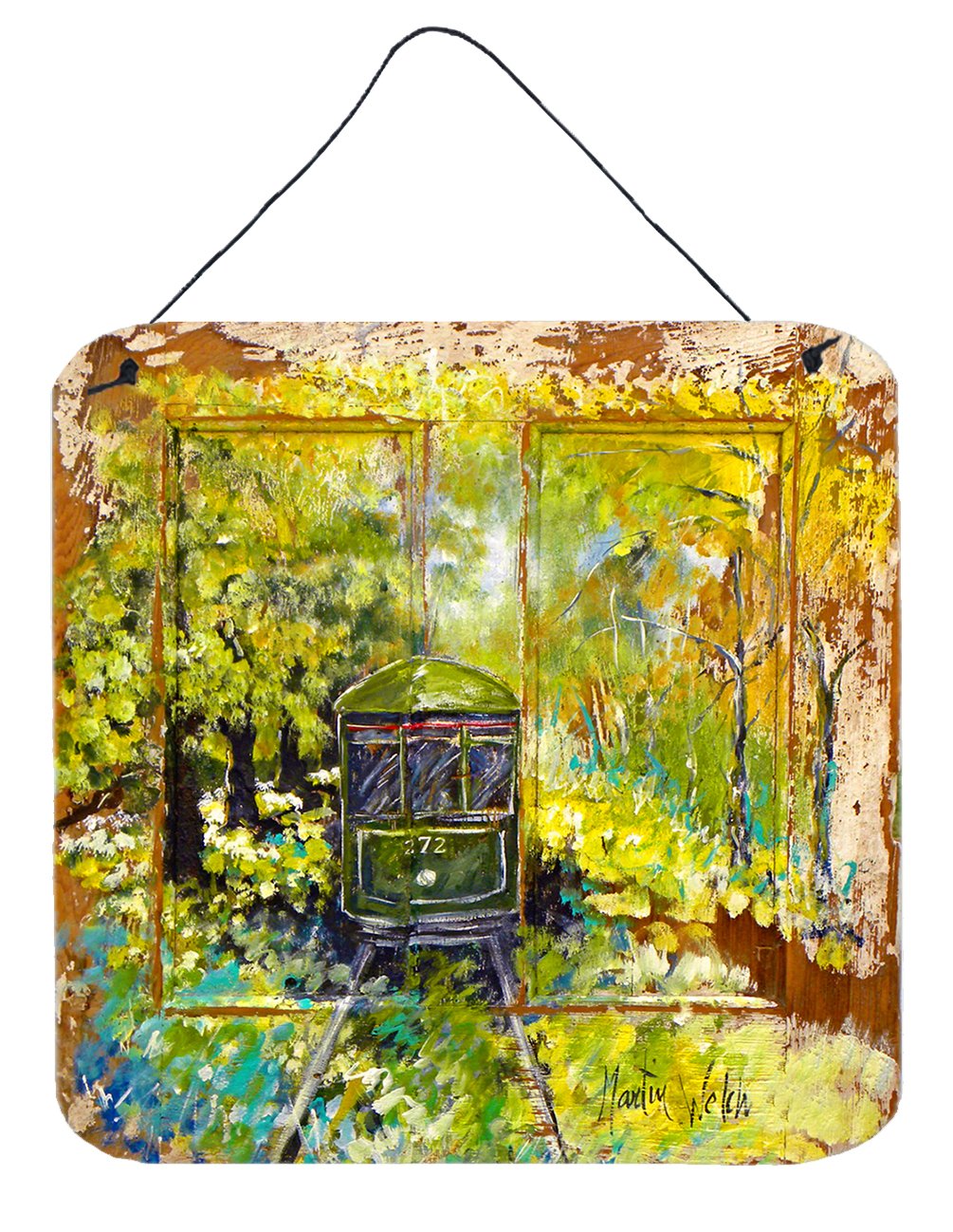 Streetcar End of the Line Wall or Door Hanging Prints MW1326DS66 by Caroline&#39;s Treasures