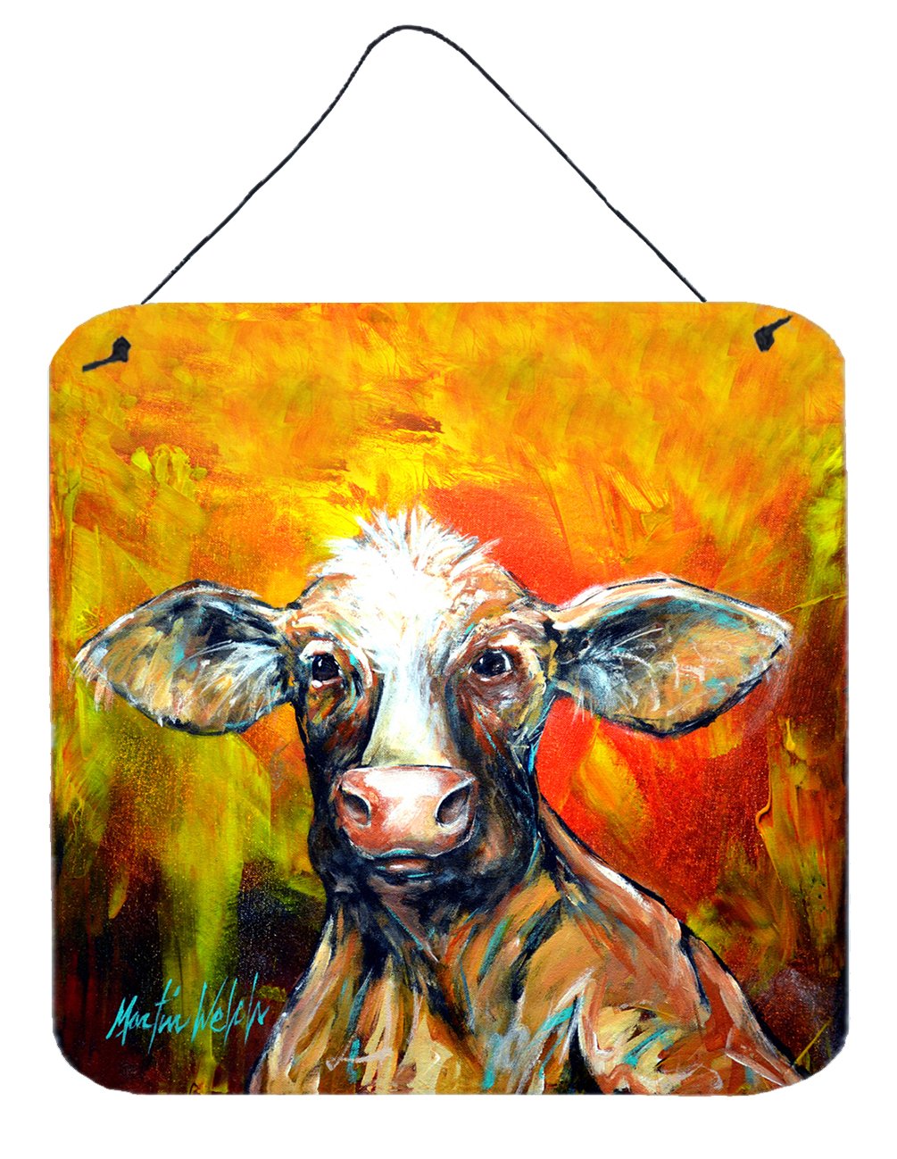 Happy Cow Wall or Door Hanging Prints MW1331DS66 by Caroline&#39;s Treasures