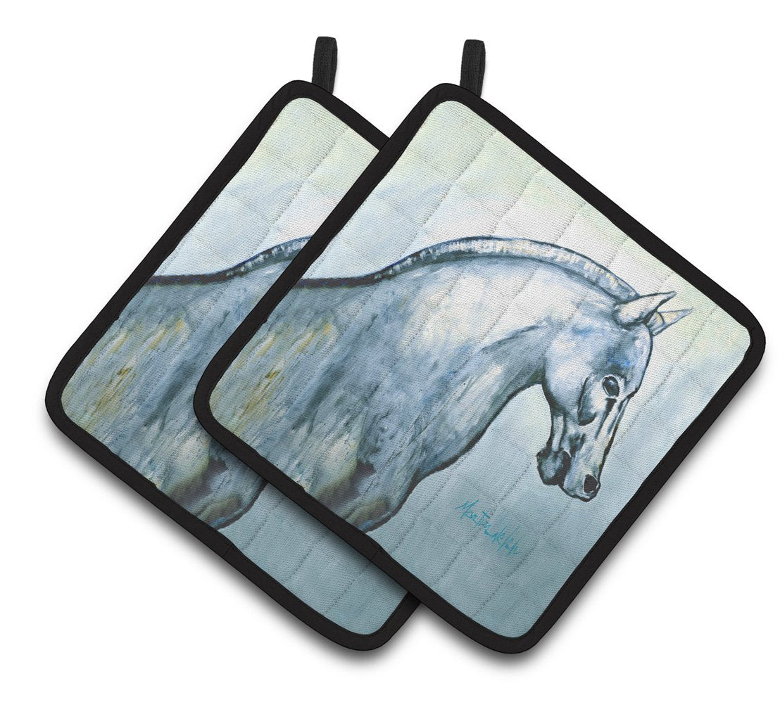 Noble Horse Pair of Pot Holders MW1342PTHD by Caroline&#39;s Treasures