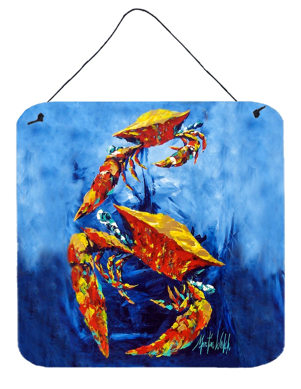 Crab Puddle O' Two Wall or Door Hanging Prints MW1345DS66 by Caroline's Treasures