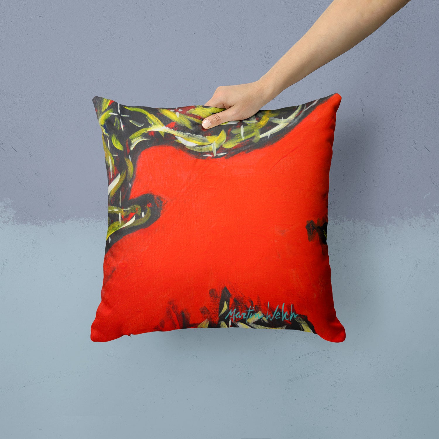 Scared Crow Fabric Decorative Pillow MW1348PW1414 - the-store.com