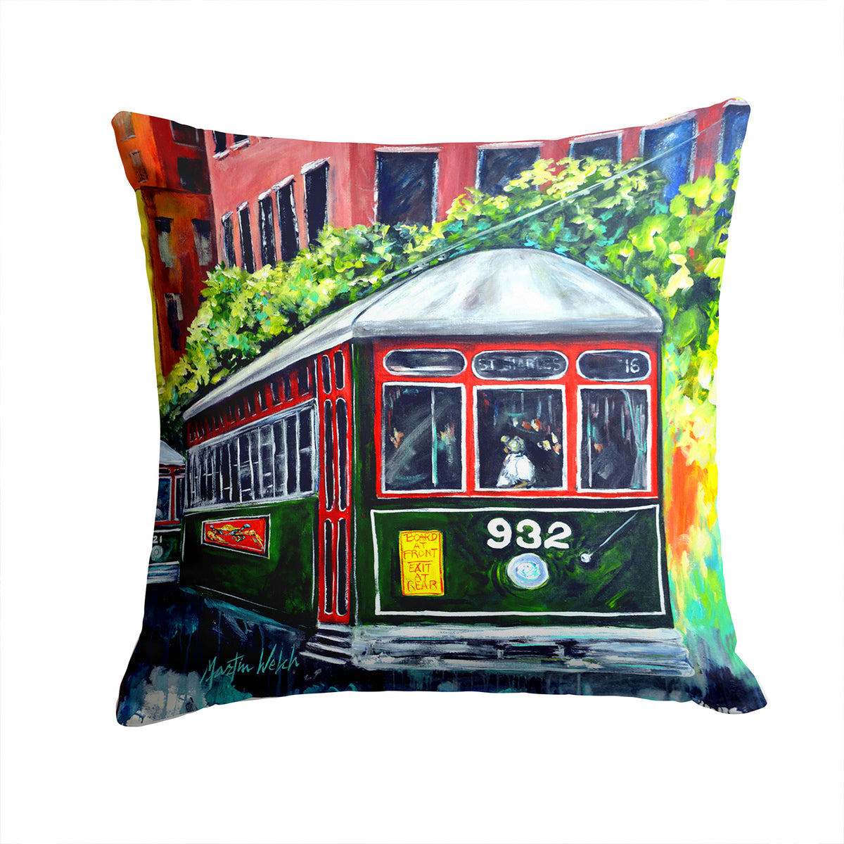 Streetcar St. Charles #2 Fabric Decorative Pillow MW1351PW1414 - the-store.com