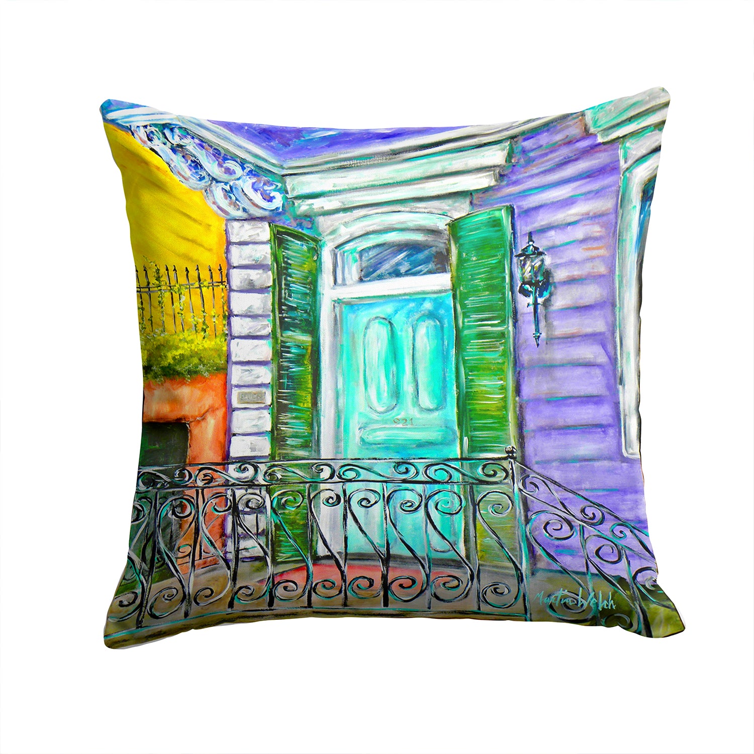 The House Next Door Fabric Decorative Pillow MW1354PW1414 - the-store.com