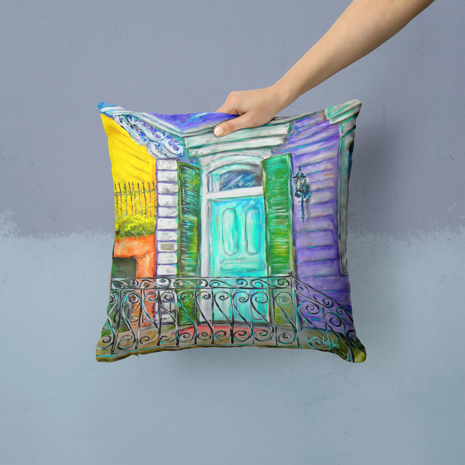 The House Next Door Fabric Decorative Pillow MW1354PW1414 - the-store.com
