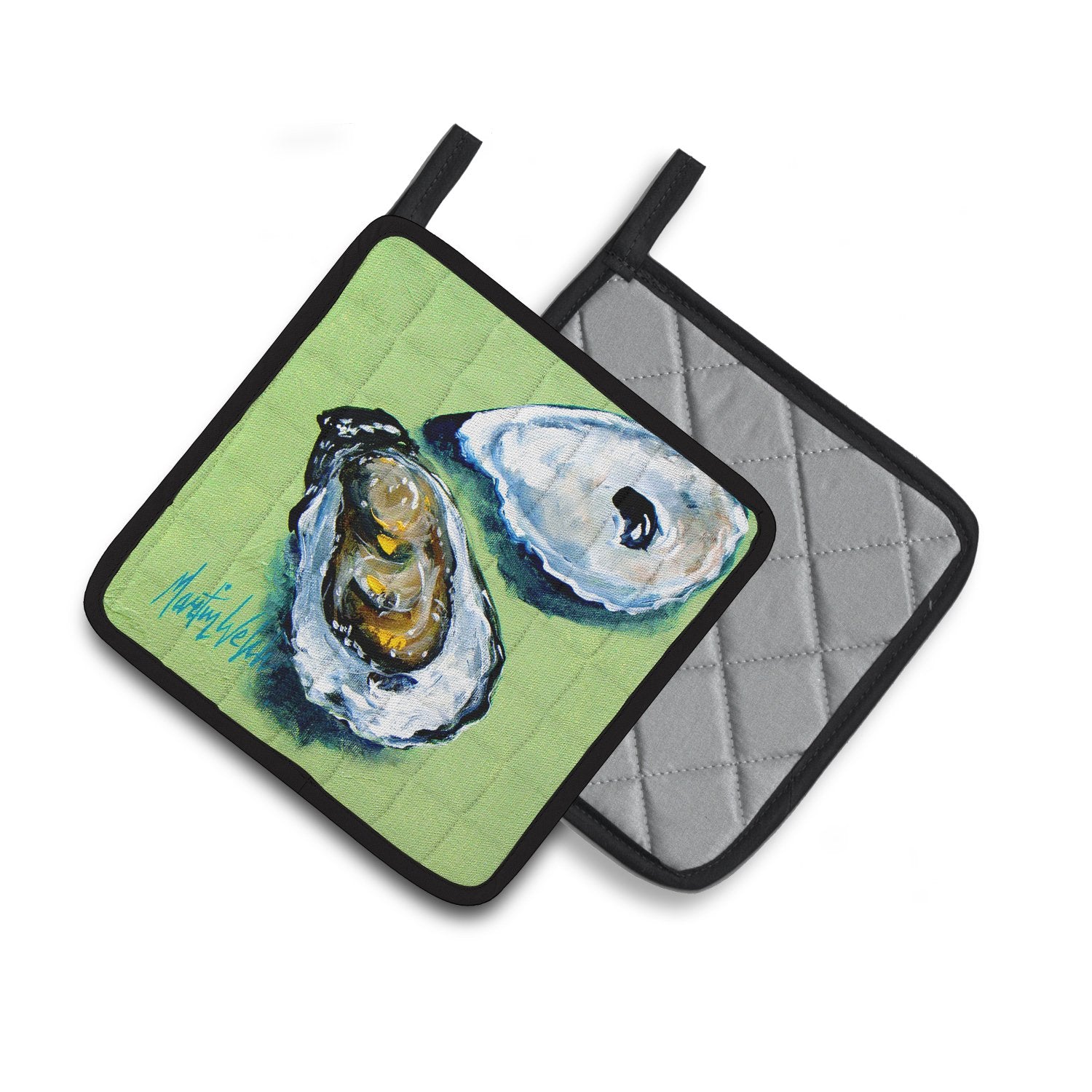 Two Shells Oyster Pair of Pot Holders MW1361PTHD by Caroline's Treasures