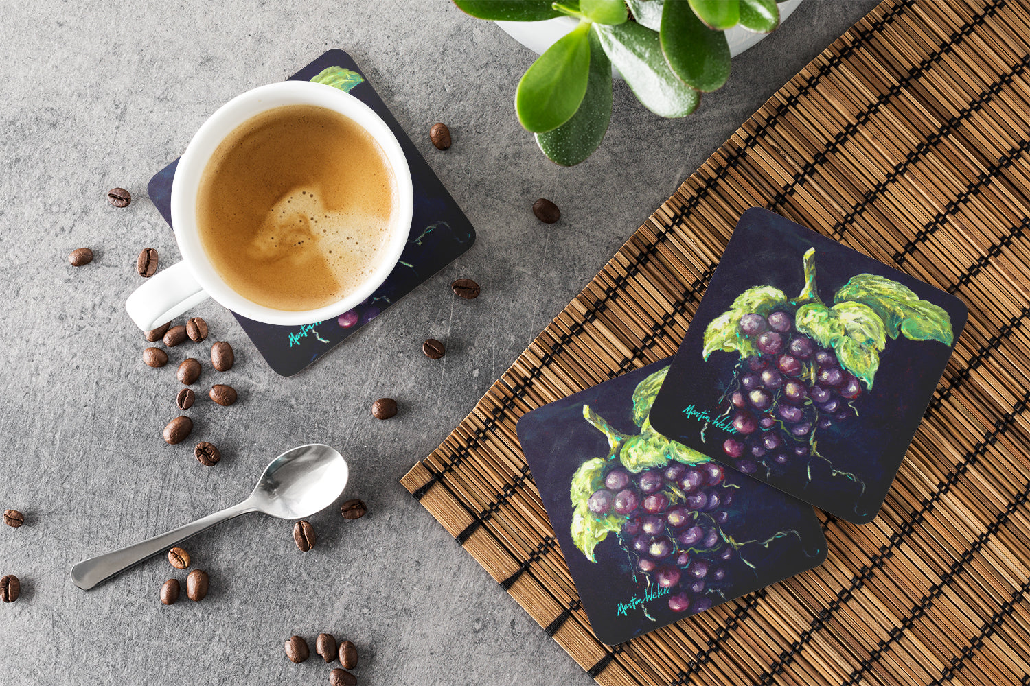 Welch's Grapes Foam Coaster Set of 4 MW1362FC - the-store.com