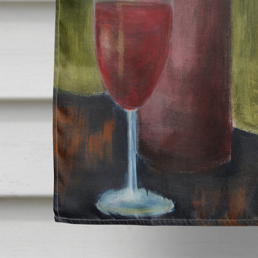Red Wine by Petrina Sutton Flag Canvas House Size PET0216CHF  the-store.com.