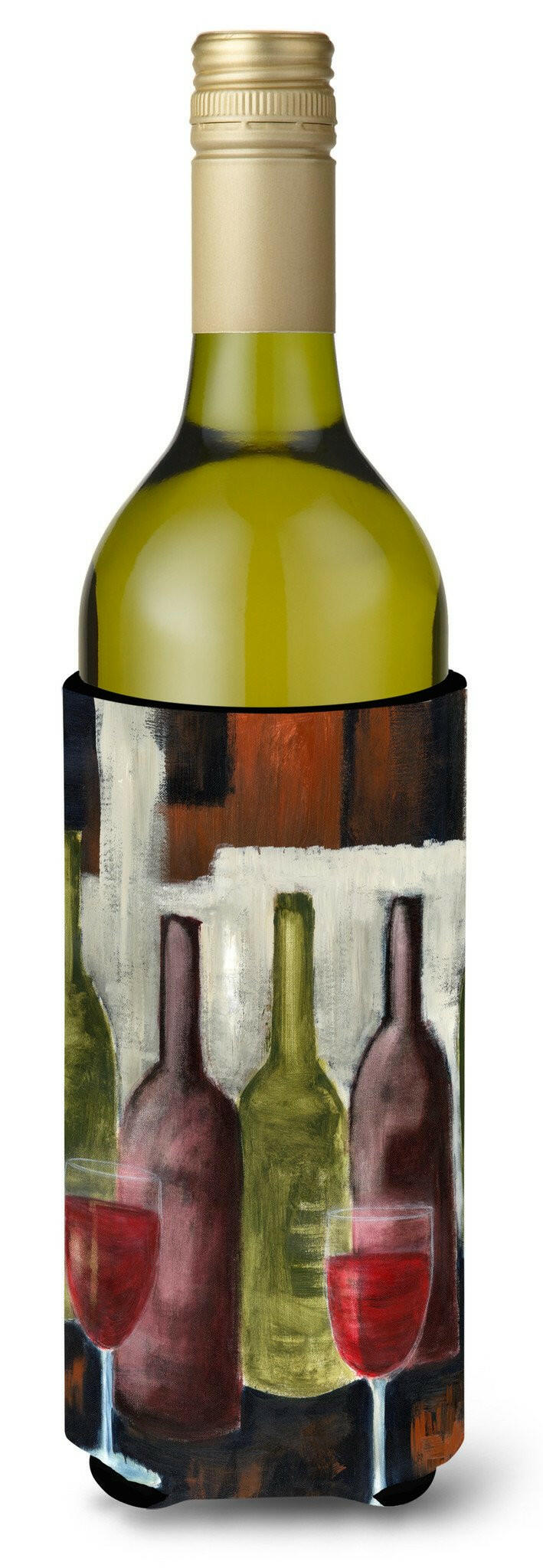 Red Wine by Petrina Sutton Wine Bottle Beverage Insulator Hugger PET0216LITERK by Caroline&#39;s Treasures
