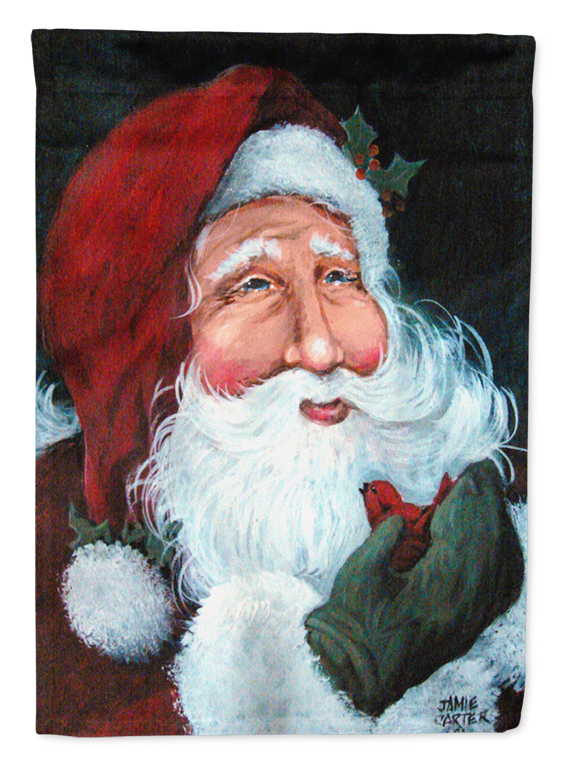 A Little Bird Told Me Santa Claus Flag Canvas House Size PJC1001CHF