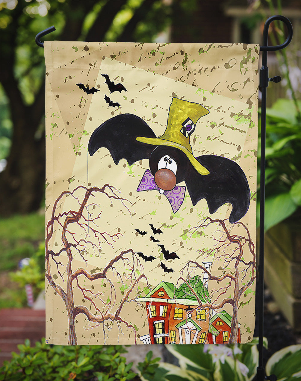 Bat Crazy Halloween Drapeau Jardin Taille PJC1003GF