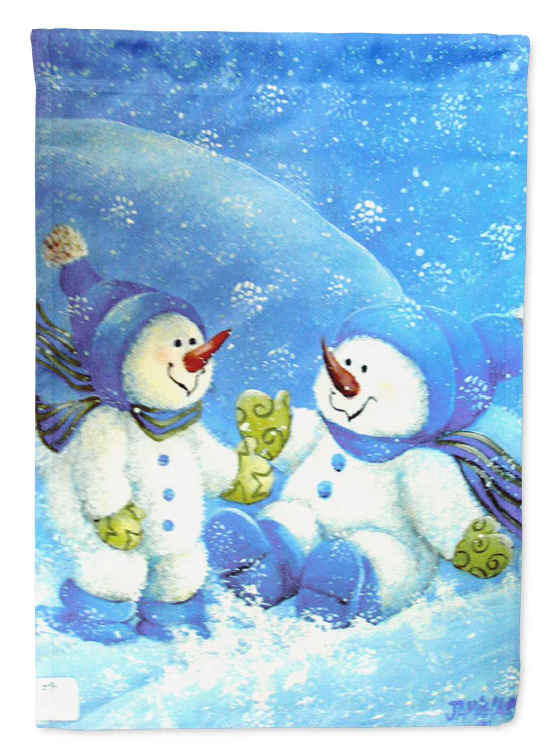Blue Snow Baby Snowman Flag Canvas House Size PJC1007CHF