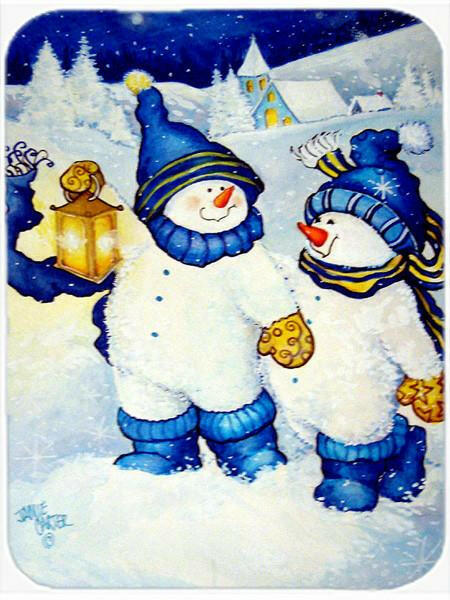 Follow Me Snowman Glass Cutting Board Large PJC1009LCB by Caroline&#39;s Treasures