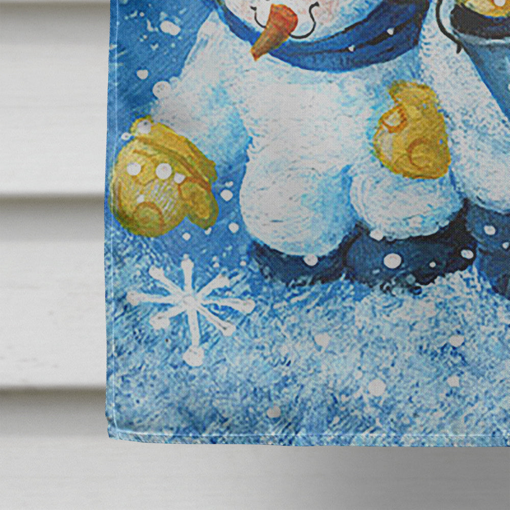 Gathering Snowflakes Snowman Flag Canvas House Size PJC1011CHF
