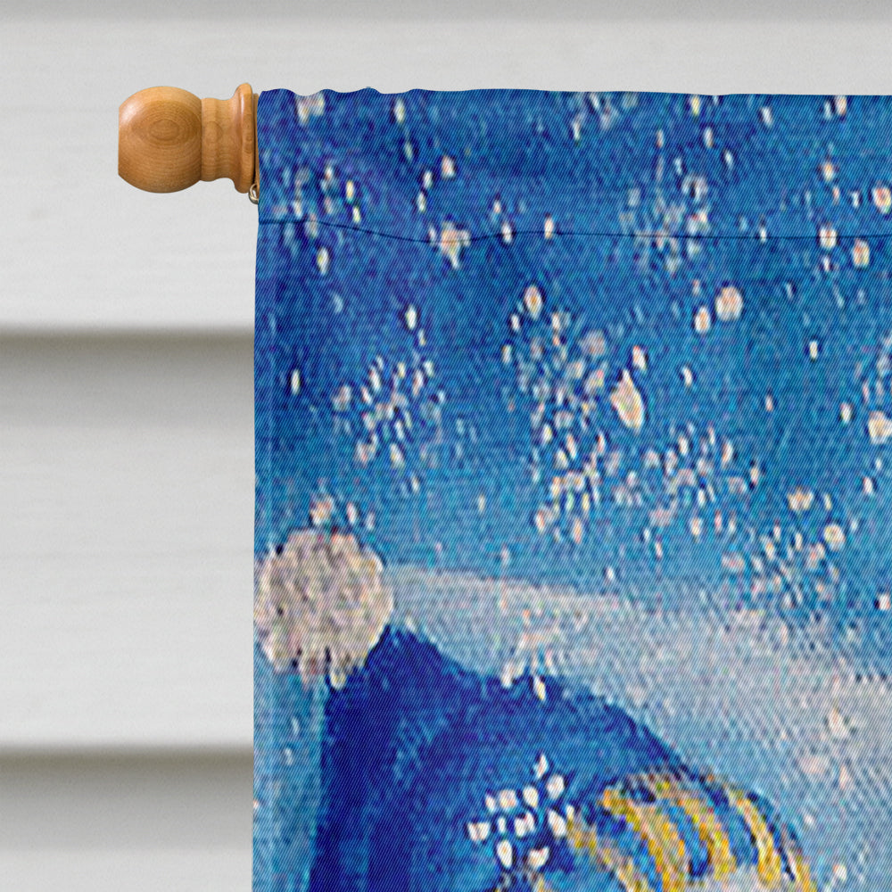 Snow babies At Play Snowman Flag Canvas House Size PJC1017CHF  the-store.com.