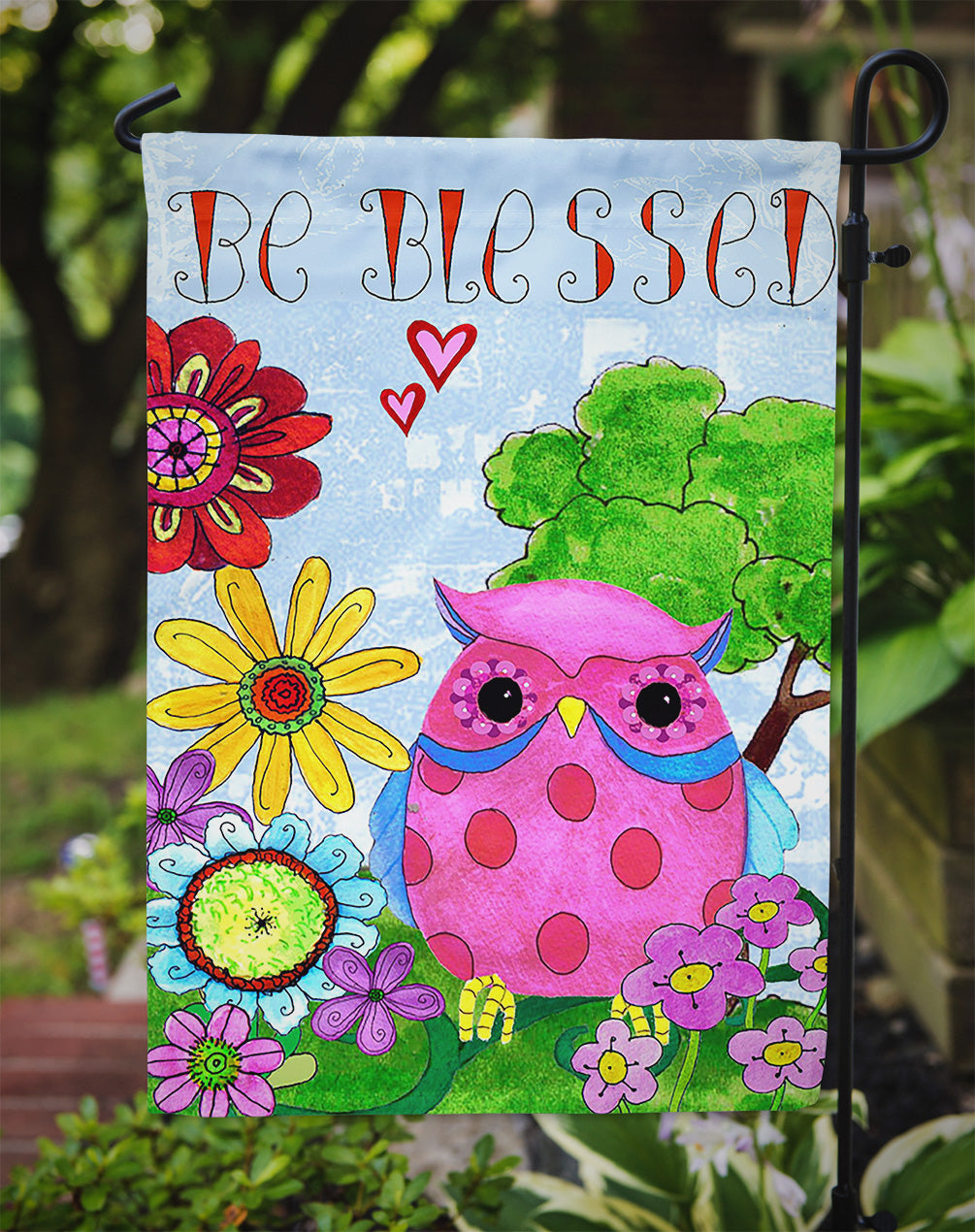 Be Blessed Owl Flag Garden Size PJC1026GF