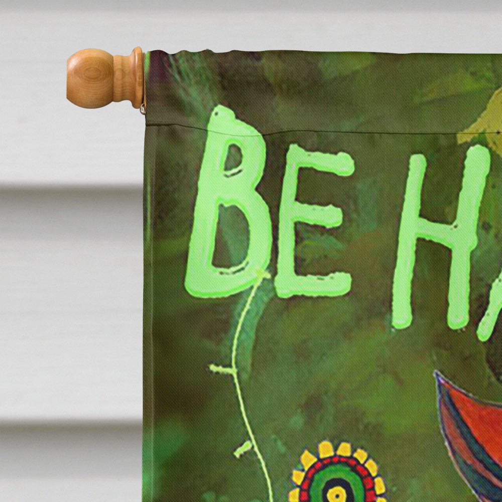 Be Happy Oh Yeah Owl Flag Canvas House Size PJC1027CHF  the-store.com.