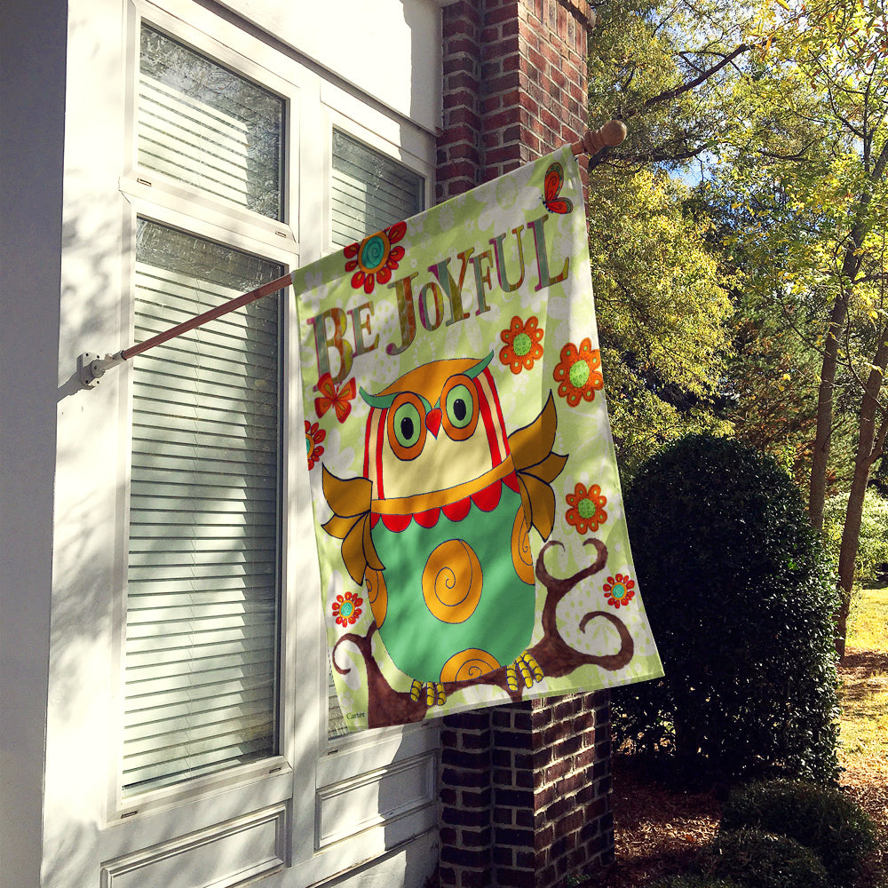 Be Joyful Owl Flag Canvas House Size PJC1028CHF  the-store.com.