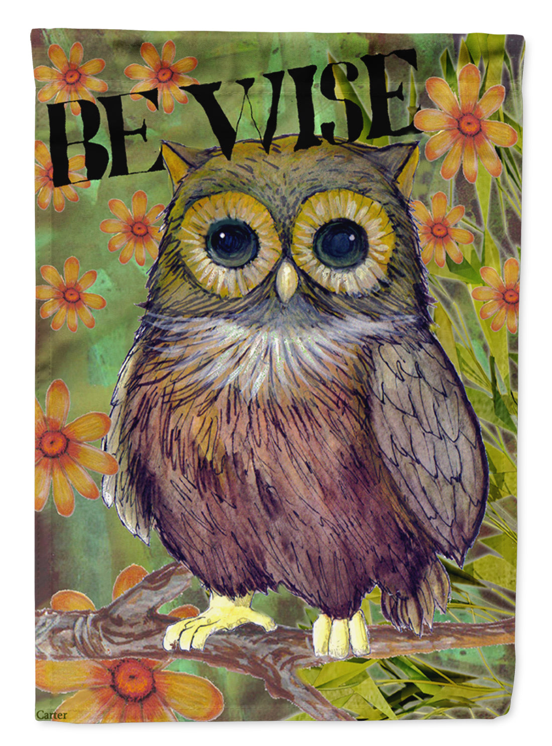 Be Wise Owl Flag Canvas House Size PJC1029CHF  the-store.com.