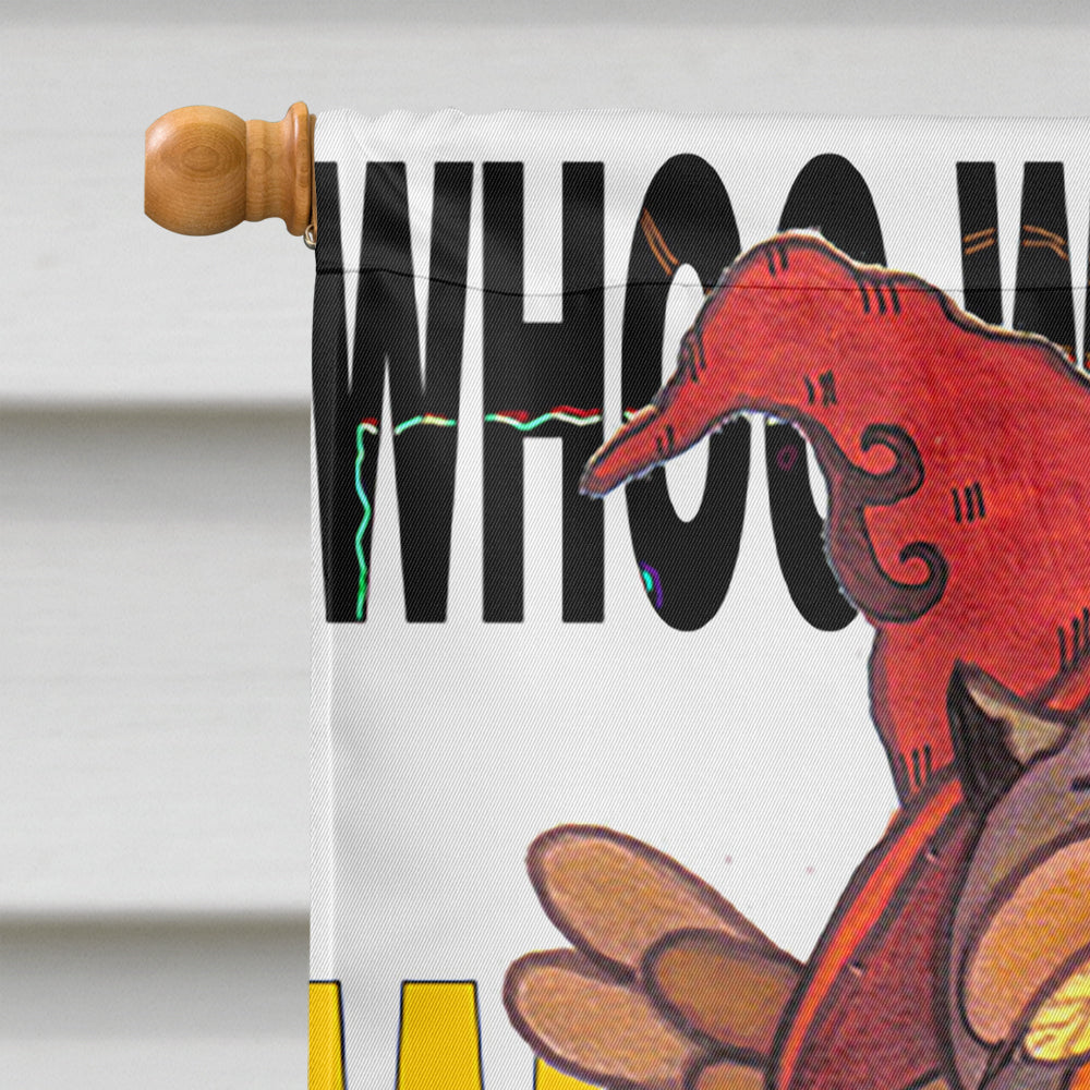 Whoo Who Owl Flag Canvas House Size PJC1032CHF  the-store.com.