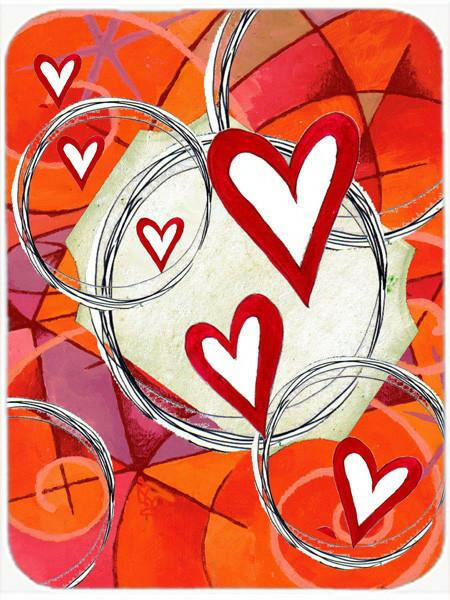 Circle of Love Valentine&#39;s Day Glass Cutting Board Large PJC1038LCB by Caroline&#39;s Treasures